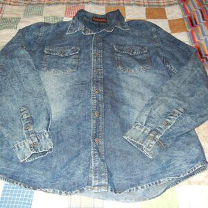 Denim Stonewashed Button Down Shirt (ms17)